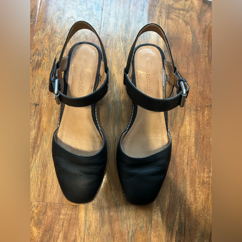 Madewell Black Claudie Lugsole Mary Janes Women’s Size 8 Leather - Picture 3 of 7